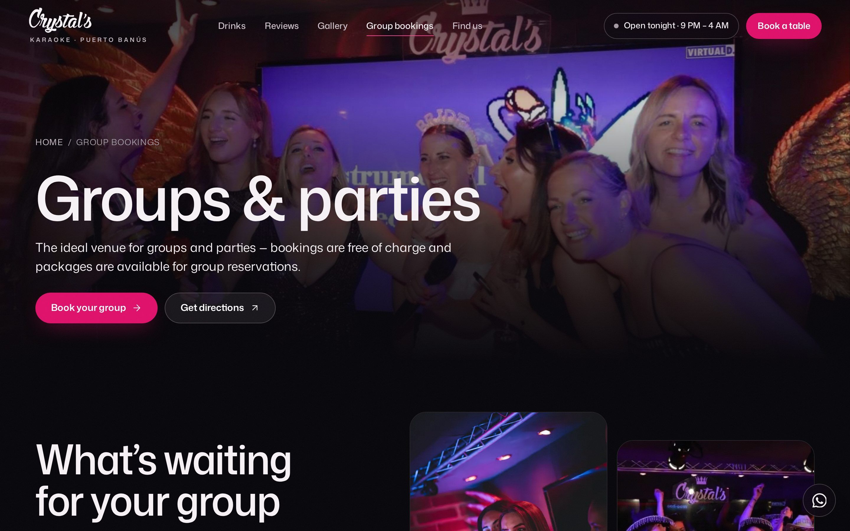 crystalsbanus.com/group-bookings